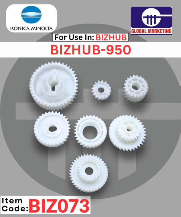 BIZ073 - DEVELOPING GEAR SET BIZHUB 950  7 PCS