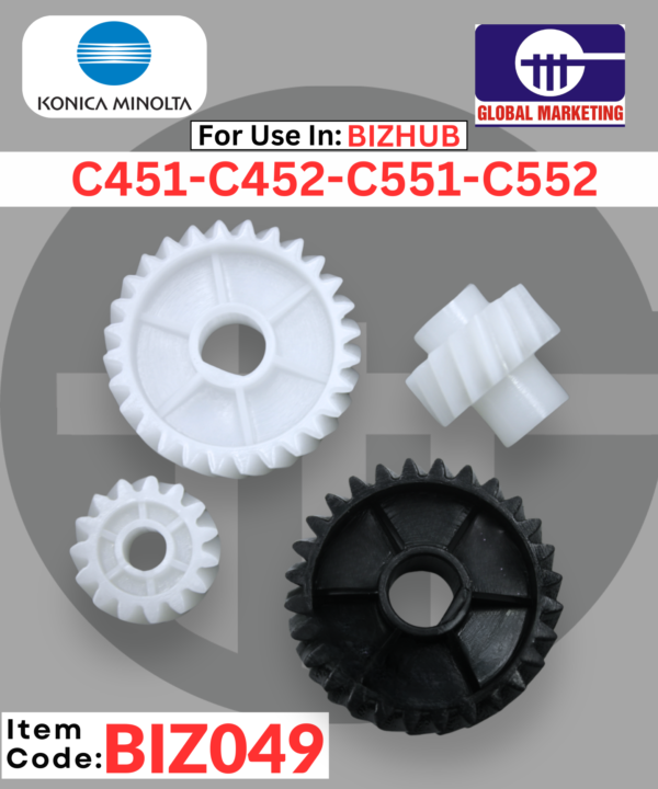 BIZ049 - BLACK DEVELOPER UNIT GEAR SET 4PCS