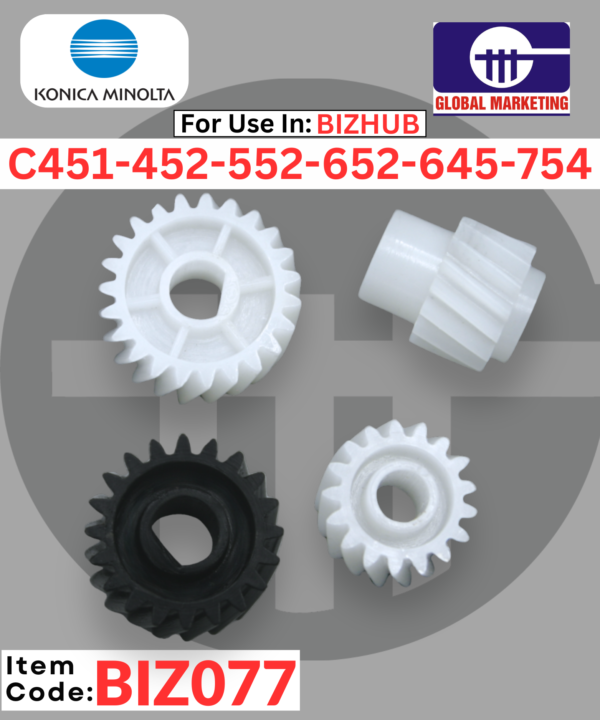 BIZ077 - DEVELOPING UNIT GEAR SET (color) 4PCS