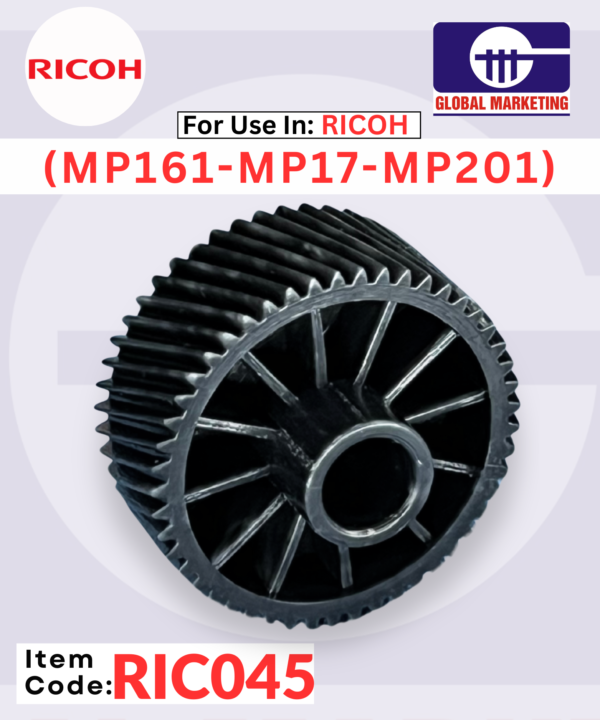 RIC45 - MAIN DRIVE MOTOR GEAR (BLACK) 1PCS