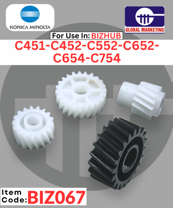 BIZ067 - DEVELOPER UNIT GEAR SET (color) 4PCS
