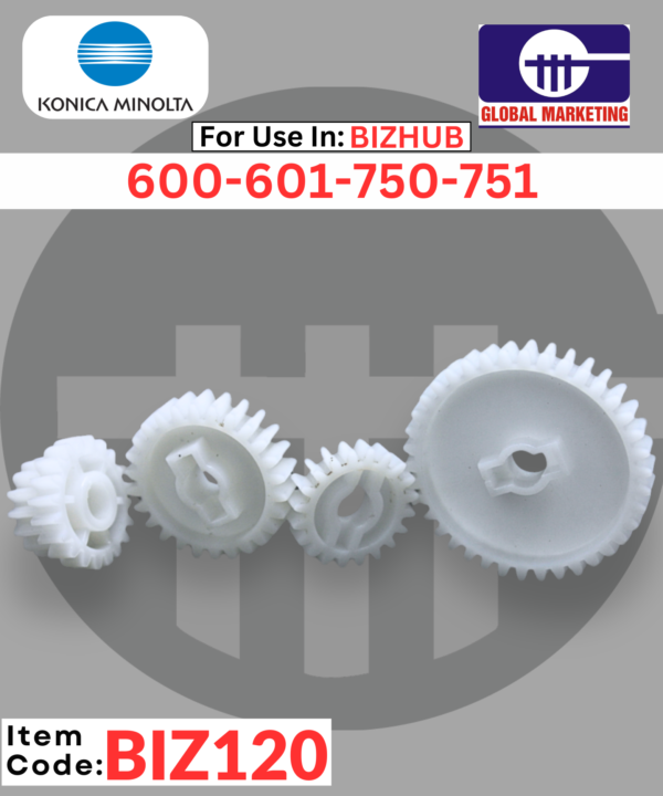 BIZ120 - TONER SUPPLY UNIT GEAR SET 4PCS