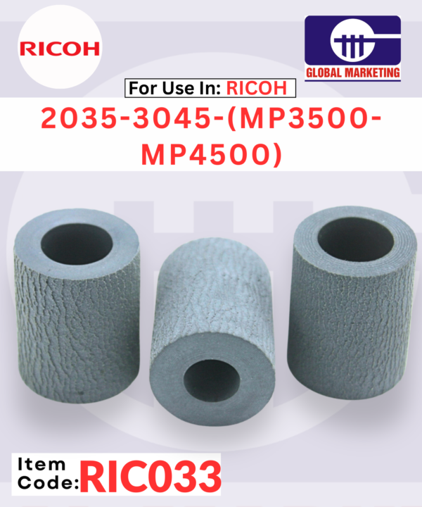 RIC33 - CASSETTE FEED RUBBER 3PCS